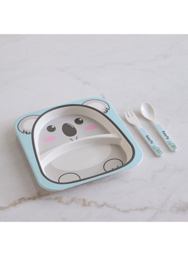 Home Box Koala Bamboo Dinner Set for Kids - Image 3